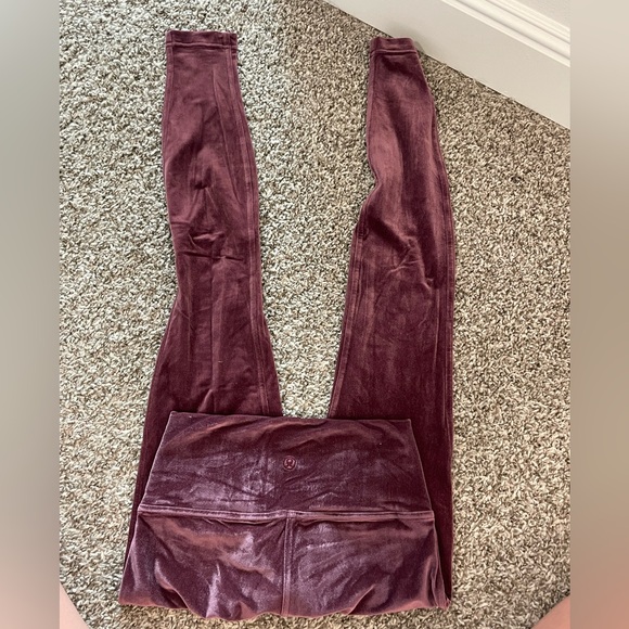 Lululemon mauve velvet leggings Size 4 - Picture 6 of 7